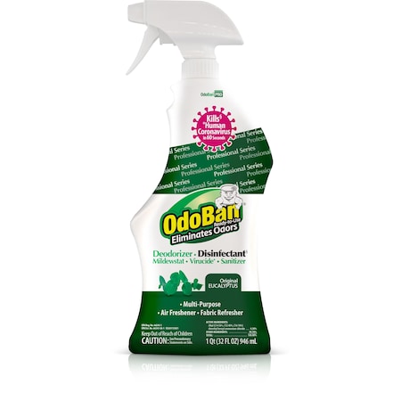 Odoban Professional Ready-to-Use Disinfectant, Odor Eliminator, 32 oz Spray Bottle, Original Eucalyptus Scent 910062-Q12
